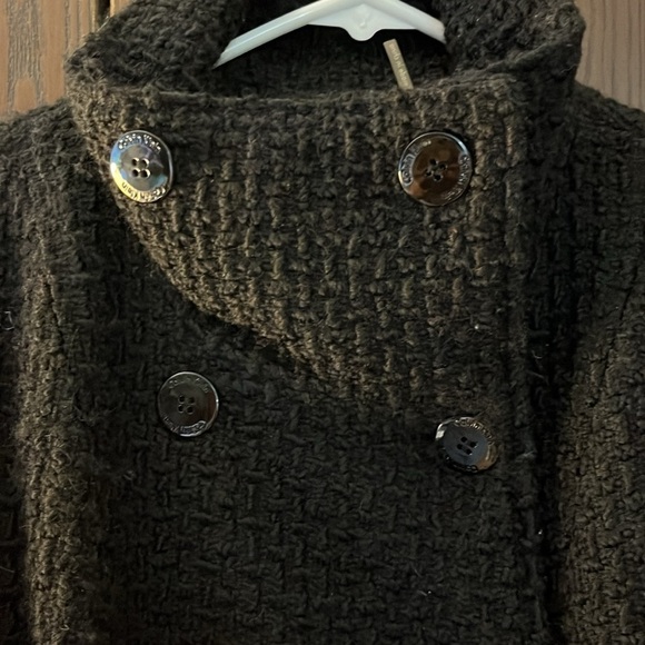 Calvin Klein black double breasted wool blend heavyweight coat. Size MP - Picture 2 of 10